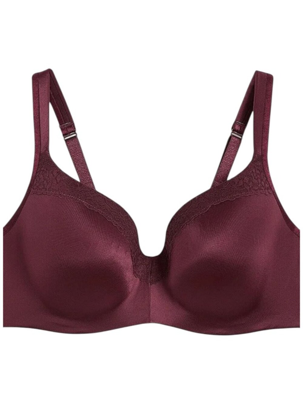 NEW Deesse Underwire Padded Balconette Bra with Lace Trim | 42DDD